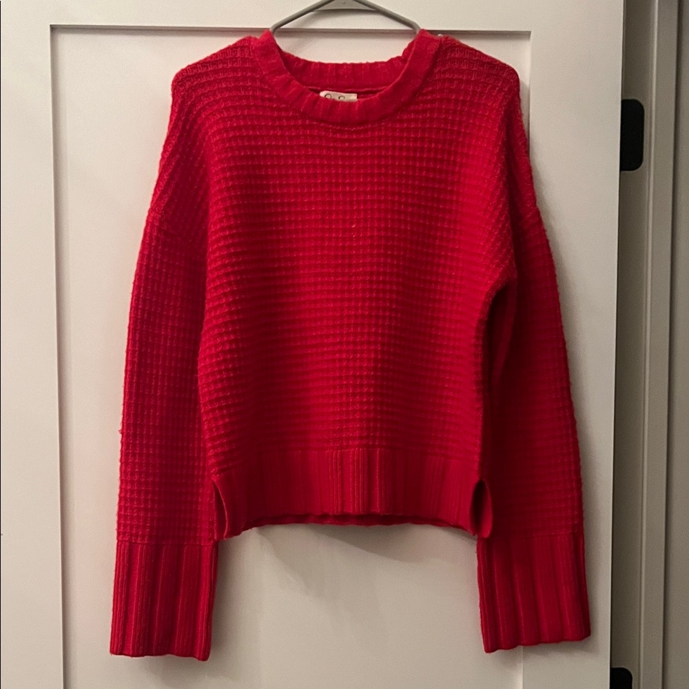 Jessica Simpson Vibrant Red Crew Neck Sweater